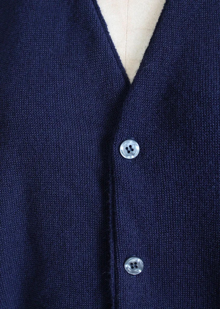 Vintage 1960s Navy Boyfriend Cardigan