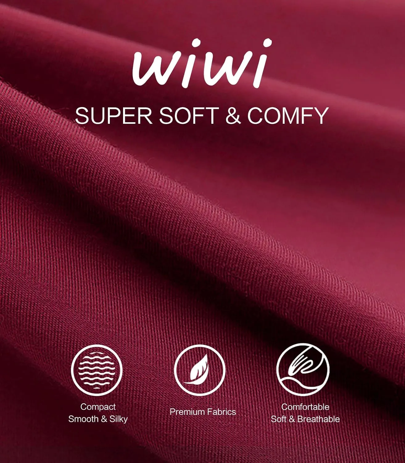 WiWi Women's Mock Turtleneck Pullover Tops Long Sleeve Pajama Top Viscose from Bamboo Slim Fit Underwear S-XXL