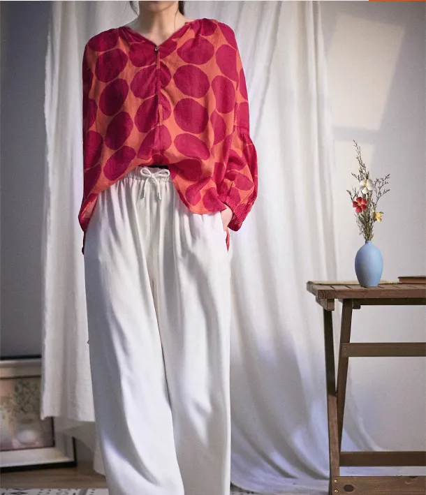 Women Casual Blouse Linen Shirts Loose Blouse Plus Size Women Tops GJ20042914