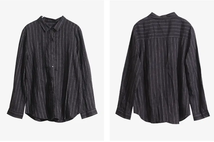 Women Casual Blouse Linen Shirts Loose Blouse Plus Size Women Tops GJ2004292