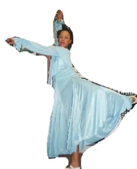 Women's Flamenco Skirts -- Light Blue