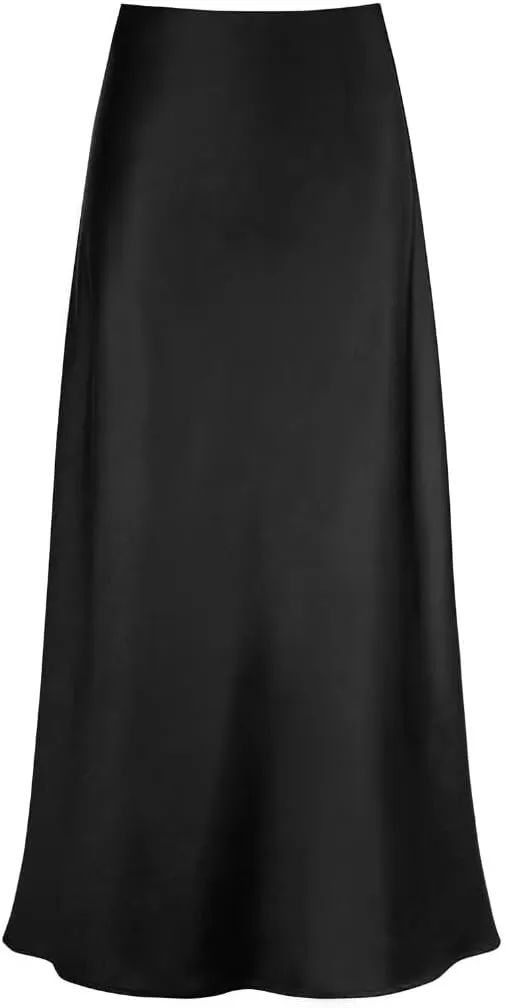 Womens Skirt High Waisted Skirts Satin Skirt Midi Silk Skirts for Women Skirts for Women Trendy