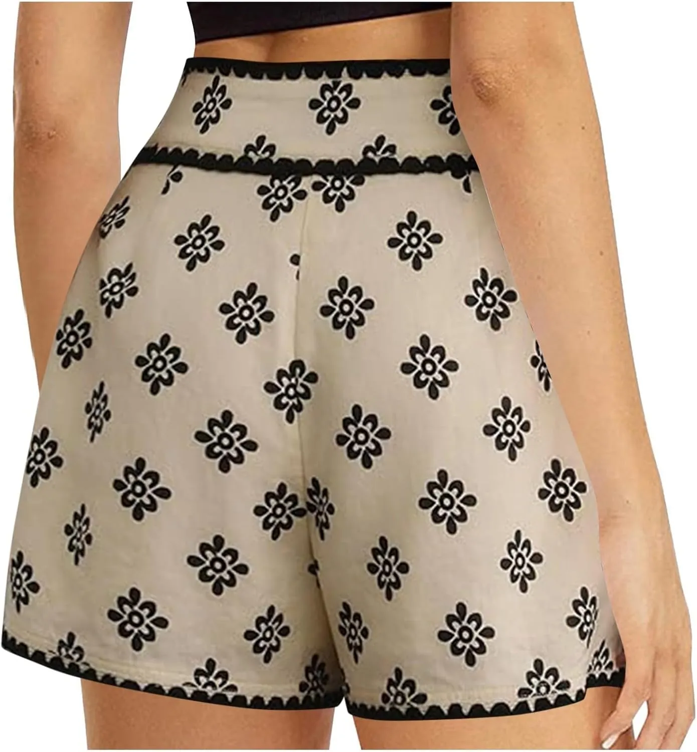 Women's Summer Wrap Maxi Skirts Floral High Waist Ruffle Short Mini Skirt Trendy Front Tie A Line Casual Skorts
