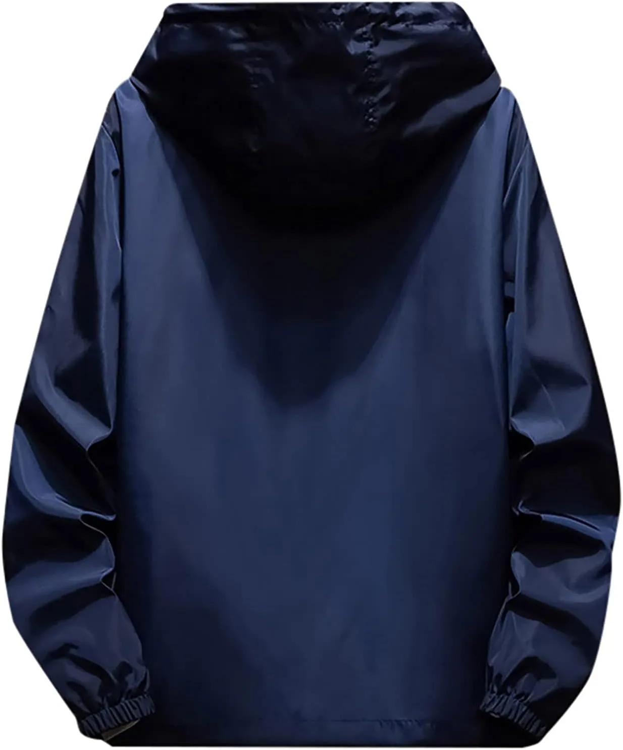 Ymosrh Men's Travel Rain Jackets Lightweight Water Resistant Running Hiking Fishing Light Coats Jacket Windbreaker
